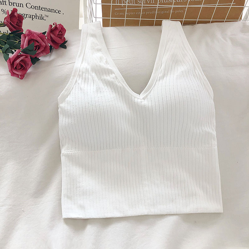 Camisetas sin mangas para muje - T Shirt Bra Seamless reseña y precio